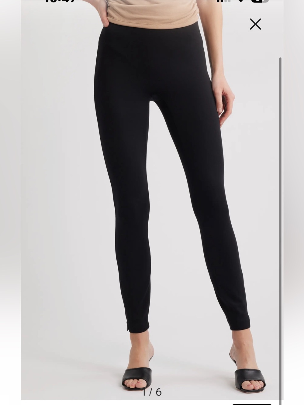 NWT SPANX Classic Black Pointe Zip Leggings — Medium